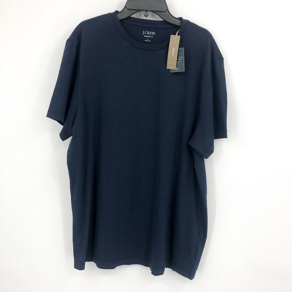 J.CREW Men's Broken-in T-shirt Large Navy Blue Crewneck Short-Sleeve NWT - Picture 1 of 11
